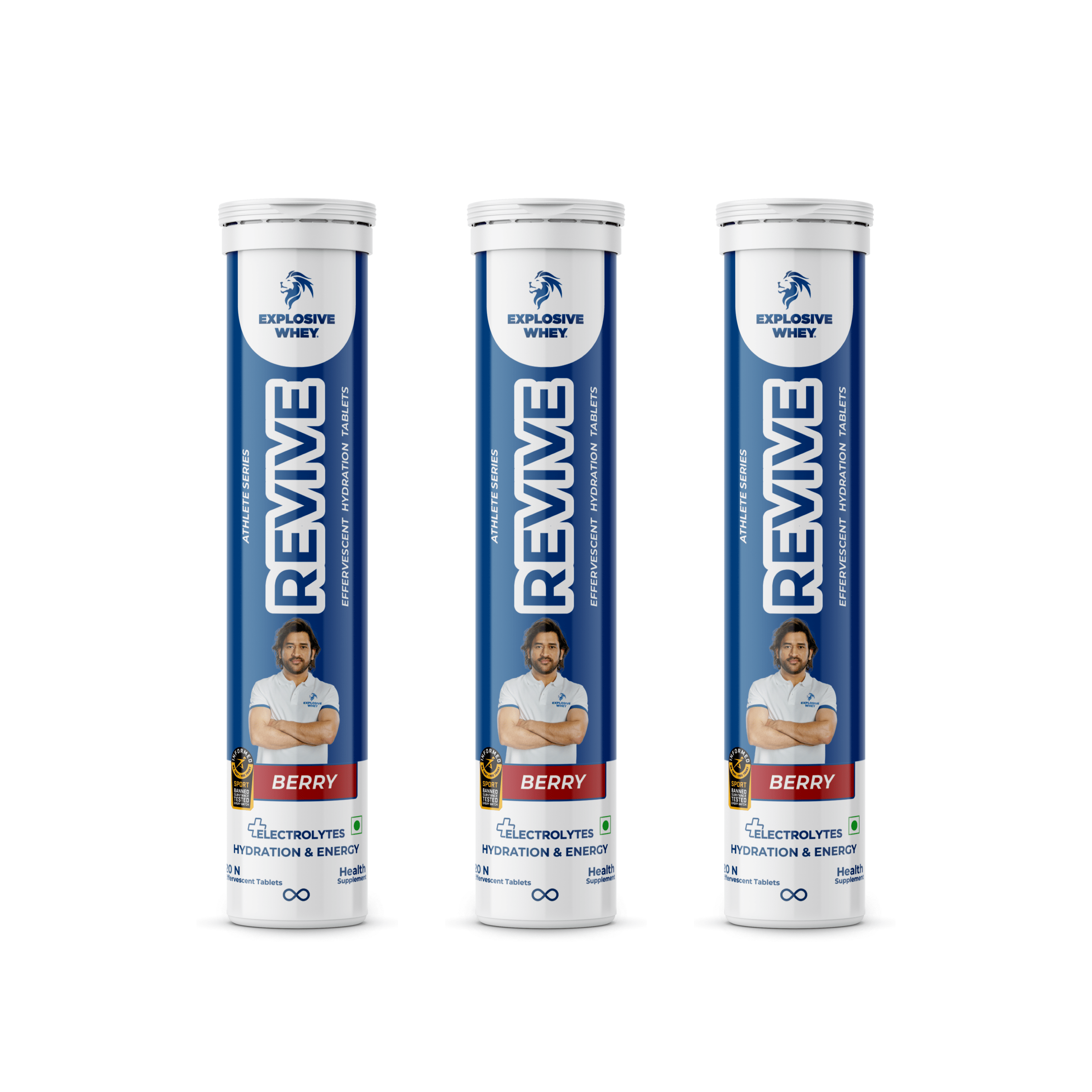 Athlete Series Revive Hydration Tablets (3xPack)#Flavour_Berry