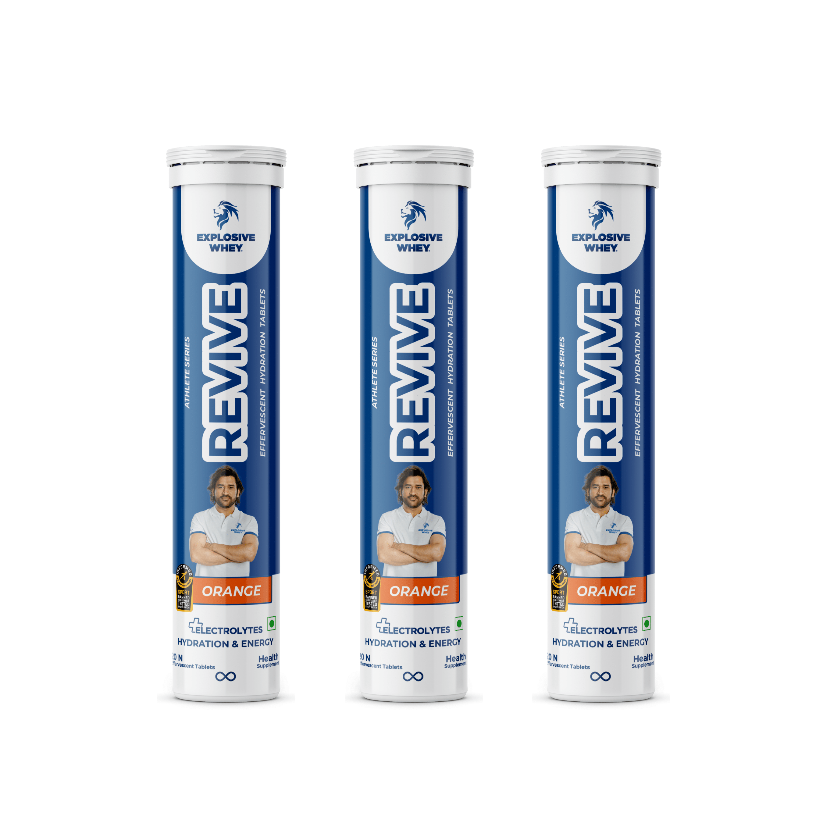 Athlete Series Revive Hydration Tablets (3xPack)#Flavour_Orange