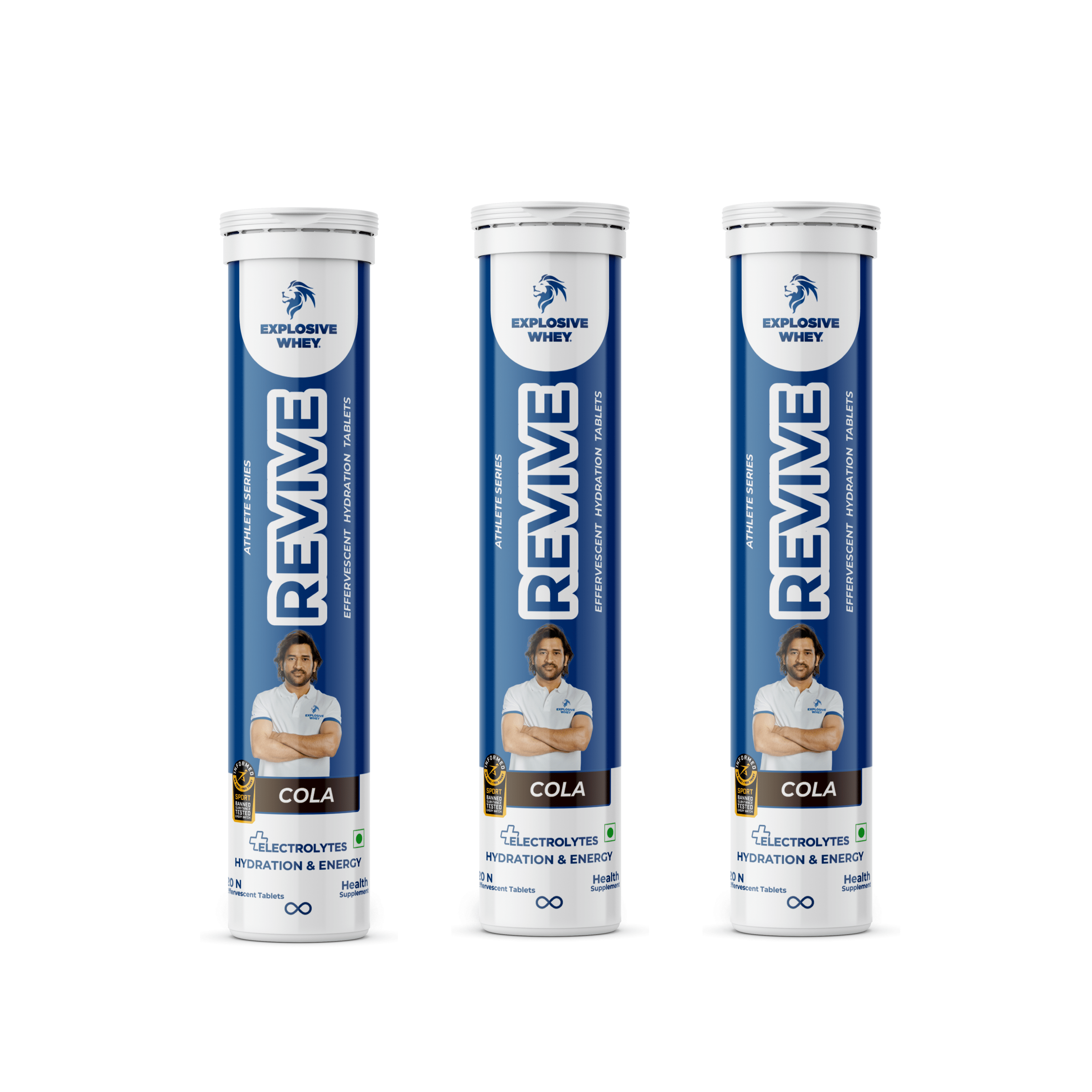 Athlete Series Revive Hydration Tablets (3xPack)#Flavour_Cola