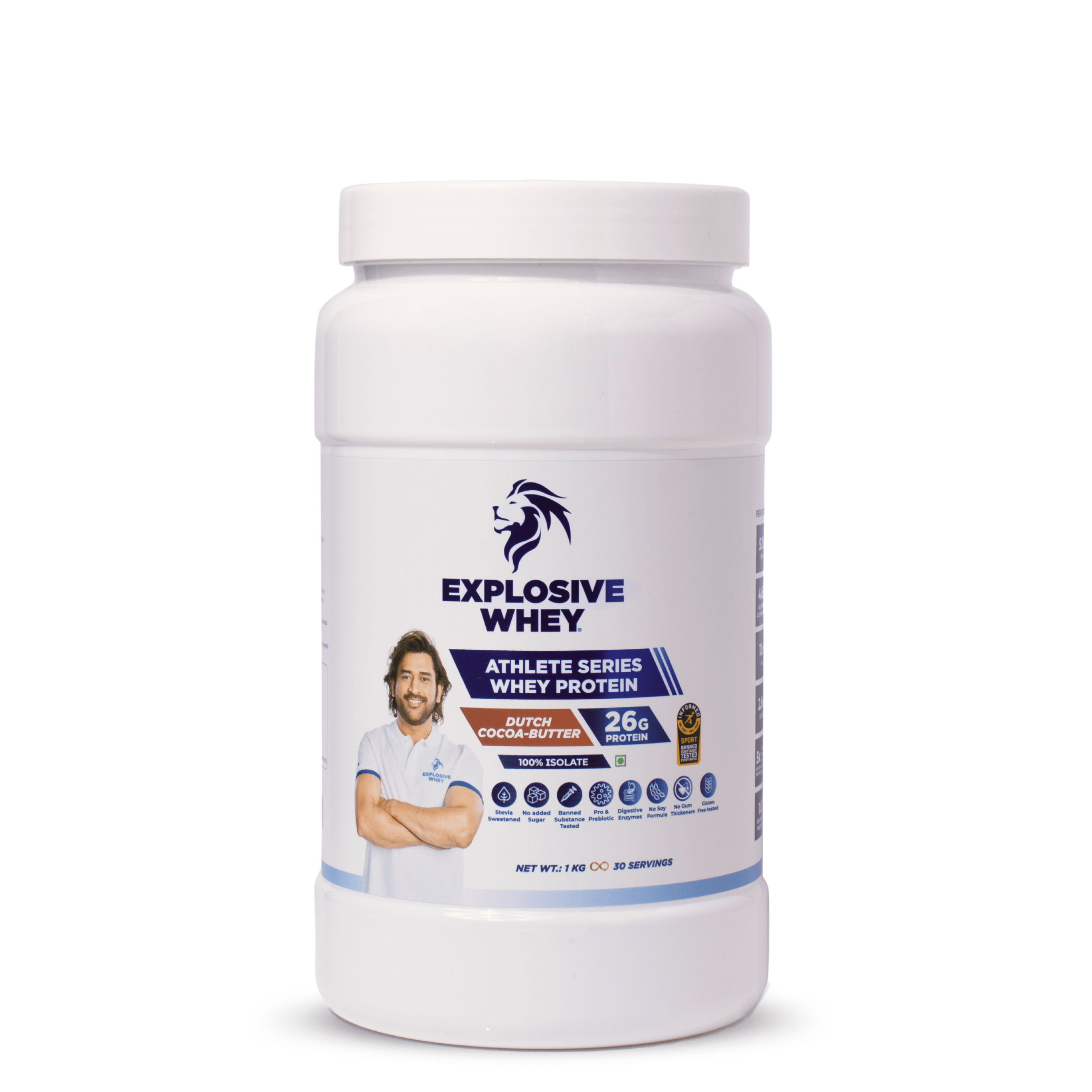 Athlete Series Whey Protein (100% Isolate)#Flavour_Dutch Cocoa Butter