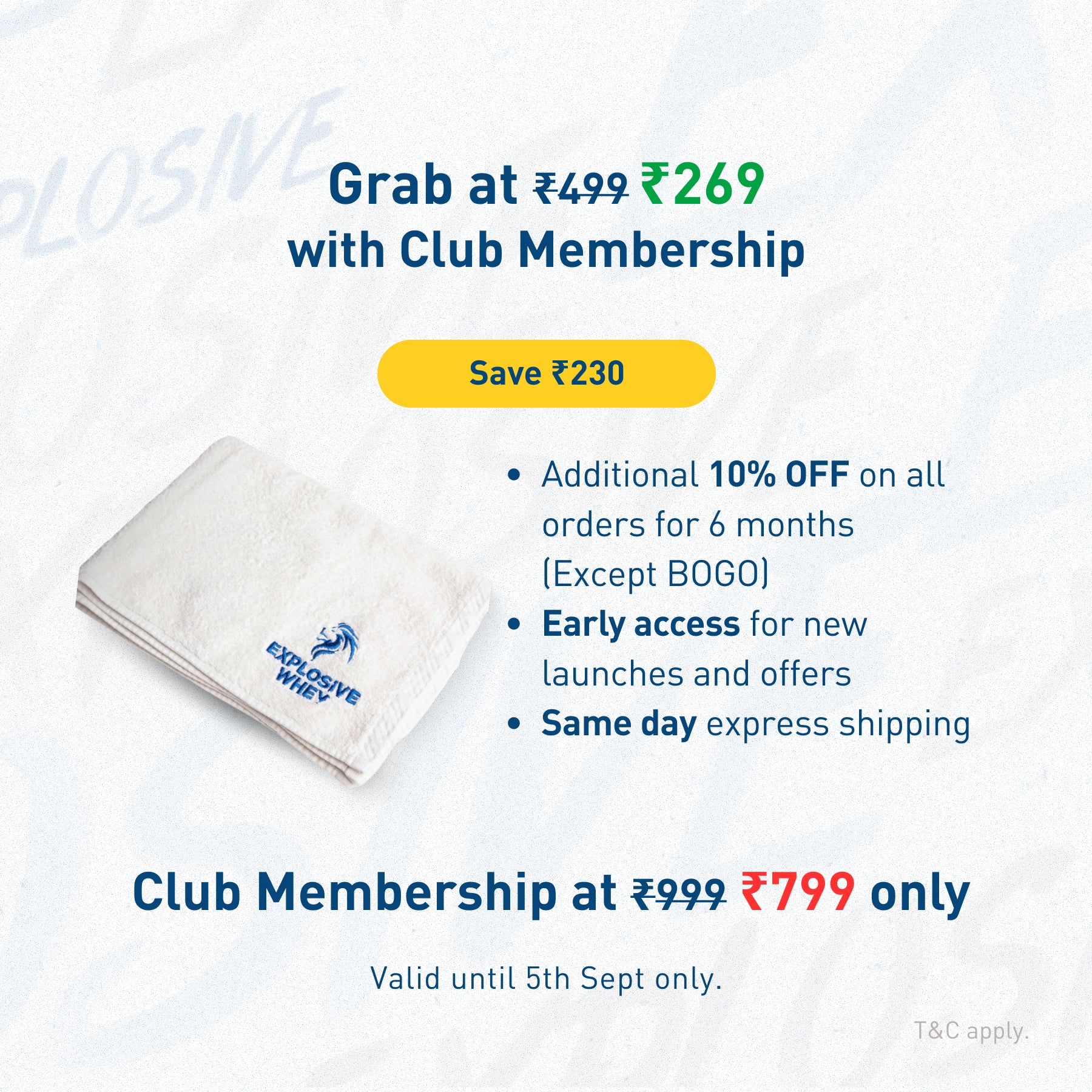 Explosive Whey Microfibre Towel